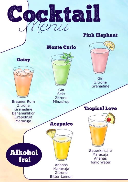 Cocktailmenü